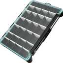Evolution Fishing BallistiX 3.7 Tackle Tray - Waterproof, Anti-Corrosion, Single Latch, Clear Polycarbonate Lid, Lure Box, Tackle Storage Box, Removable Dividers