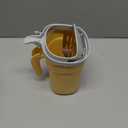 Cat Litter Scoop, Large Capacity Mess-Free Cat Litter Scooper with Bags, Spill-Proof Kitty Box Sifter, Bin Doubles as Scoop Holder (Yellow)