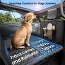 REEVAA Dog Car Seat Cover for Back Seat, Hard Bottom Dog Hammock, Pet Bed Extender for 2-4 Large/Medium Dogs, Waterproof Seat Protector, Universal L Size Fits for SUV Medium Truck, Black