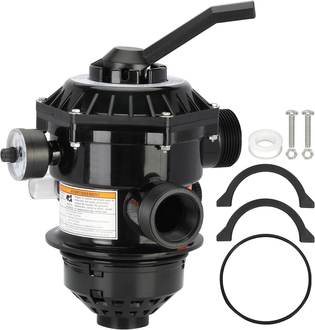 262506 1-1/2-Inch 6-Way Clamp Style Valve Compatible with pentair 262506 Multiport Valve,Fit for Tagelus/Sand Dollar/Meteor Pool and Spa Sand Filter