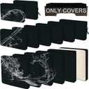 14 PCs Patio Cushion Covers for 7 PCs Outdoor Furniture Sectional Seating Sets Water Resistant Plus 2 Throw Pillows (Black, 24.8(L)*24.8(W)*3.14(T) inches)