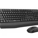 Seenda Wireless Bluetooth Keyboard and Mouse Combo, COE200 Ergonomic Wireless Keyboard Mouse with Wrist Rest, Multi-Device Connection, Full-Size, Compatible for Computer/Laptop/Mac/MacBook, Black