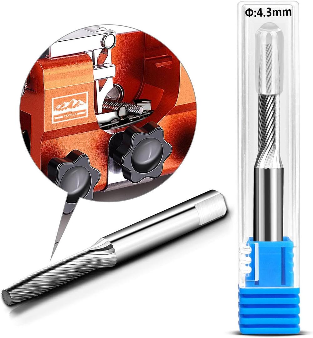 4.3MM Tungsten Carbide Cutter for Medium/Small 11/64" (.325"),Also Compatible with Small 5/32(3/8 P or Picco,Low Profile),Medium 3/16(.325),Extra Small 1/8 (1/4) Pitch Chains.
