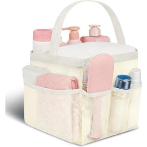 Attmu Mesh Shower Caddy Portable for College Dorm Room Camping Essentials, Shower Caddy Dorm with 9-Pockets, Large Capacity Hanging Basket Bathroom Bag for Toiletry, Swimming, Gym, Camp, Beach