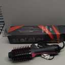 Hair Dryer Brush Blow Dryer Brush in One, Upgraded 4 in 1 Hair Dryer and Styler Volumizer with Negative Ion Anti-frizz Ceramic Titanium Barrel Hot Air Hair Straightener Brush (Black/Pink)