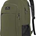 MATEIN 15.6 Inch Travel Laptop Backpack, Sturdy Computer Backpack for Women Men, Lightweight Fashion Water Resistant Traveling Backpack Casual Daypack for College Offic, Green