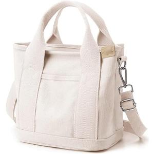 Small Tote Bag with Zipper, 2024 Canvas Multi-Pocket Crossbody Bag Shoulder Bag Satchel Hobo Bag Messenger Bag