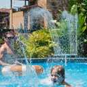 Pool Fountain for Above and In-Ground Pools, Adjustable Dual Spray Waterfall Sprinkler Cooler for Pool, Swimming Pool Spa Water Fountain, High-Pressure Pool Spray Fountain