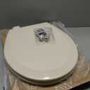 Bemis 500EC Durable Wood Toilet Seat with Easy Clean Hinges, Made in USA, Round, Bone