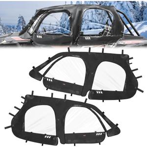 StarknightMT Cab Enclosure For RZR XP4 1000 2014-2023, Upgraded Zipper Soft Upper Doors Waterproof Side Window Compatible With Polaris 2014-2023 RZR XP 4 1000/19-21 XP4 TURBO