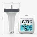 Newentor Pool Thermometer Floating Easy Read, IPX8 Wireless Swimming Pool Thermometers with Indoor Thermometers, Floating Thermometer for Spa/Hot Tub/Fish Tank, Milky White