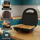 OVENTE 3 in 1 Electric Sandwich Maker, Panini Press Grill and Waffle Iron Set with Removable Non-Stick Plates, Perfect for Cooking Grilled Cheese, Tuna Melts, Burgers, Steaks and Snacks, Black GPI302B