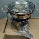 Femchic 1QT Mini Chafing Dishes, 4 Pack Shabu Hot Pot, Round Chafers Set