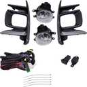 Munirater Fog Light Lamp Assembly Passenger and Driver Side Replacement for Sienna (BASE/L/LE/SE/XLE/LIMITED) 2018-2019 with Bulbs+Front Bumper Fog Light Covers+Harness Switch Kit