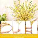 XunYee 12 PCS Fake Forsythia Long Stems 39.5" Artificial Forsythia Branches Yellow Forsythia Branches Artificial Orchids Flower Branches Faux Forsythia Stems for Home Wedding Indoor Outdoor Decoration
