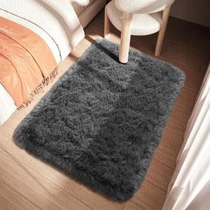 Grey 3' x 2' Modern Fluffy Area Rug for Bedroom, Living Room, Kids Playroom, Nursery Room, Teen Living Room, Dorm Grey 3' x 2' Modern Fluffy Area Rug for Bedroom, Living Room, Kids Playroom, Nursery Room, Teen Living Room, Dorm