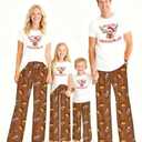 WangChao Christmas Pajamas Matching Sets Christmas Family Short Sleeve Pjs Sleepwear Festival Party Jammies Set for Men L