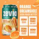 Zevia Zero Sugar Soda, Orange Creamsicle, 12 oz Cans (8-Pack) Caffeine Free, Naturally Sweetened, No Calorie Soda - Non-GMO Project Verified, Gluten-Free, Vegan (EXP 09/11/27)