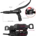 Zoom HB876 4-Pistons Hydraulic Disc Brakes Set, Black, Left Front 850mm, Suitable for Mountain Bikes and Fat Bikes