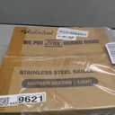 VEDNHOL Stainless Steel Frying Pan 12 Inch with Lid, Fully Clad TriPly Stainless Steel Skillet for Even Heating, Brushed Finish, Dishwasher & Oven Safe, Induction & All Stovetops Compatible