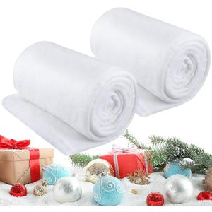 Tondiamo 1 Pack 8 ft x 12ft Christmas Snow Blanket Roll for Christmas Decorations Village Large Fake Artificial Snow Blanket Winter White Mat for Xmas Shop Store Supermarket Display Photo Prop Decor