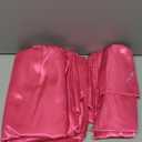 SiinvdaBZX 3-Piece Set Satin Queen Fitted Sheet & 2 Pillowcase, Hot Pink Silky Soft Fitted Bottom Sheet, Wrinkle Free, Fade Resistant, Deep Pocket Bed Sheet (Deep Up to 15")