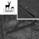 ELETOP Men's Pea Coat Winter Wool Jacket Short Trench Coat Windbreaker 1109 Grey L