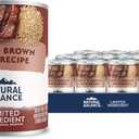 Natural Balance Limited Ingredient Adult Wet Canned Dog Food with Healthy Grains, Beef & Brown Rice Recipe, 13 Ounce (Pack of 12), BBD: FEB 13/2029
