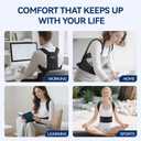 Posture Corrector for Women and Men, Back Brace Support for Upper and Lower Back Pain Relief, Adjustable for Back straightener, Spine Alignment, Scoliosis, Hunchback, Spine Corrector (M ( Waistline 25"-32" ), Black)