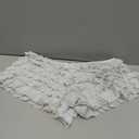 SHARICCA Womens Sexy Mesh Ruffle Panties Booty Boy Shorts Underwear (Small-Medium,  White)