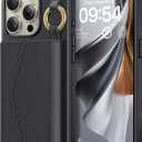 TAURI for iPhone 15 Pro Case, Removable Magnetic Wallet Case with Card Holder, [Compatible with MagSafe] Durable PU Leather Phone Case with Wireless Charging, Black