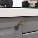 Goo-Ki 1.1''(28 mm) Dia Luxurious & Sturdy Zinc Alloy Cabinet Knobs,Antique Brass Drawer Pulls for Kitchen,Drawer,Cupboard & Wardrobe,6 Pack (1.1'' Dia Single Hole Center)