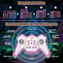 Terucle Remote Control Car, 8WD Bionic Mantis Toys with 360 Rotating Rc Drift Car | 2.4GHz RC Cars with Cool LED Lights, Music & Spray | Ideal Birthday Toys for Ages 8-13 Boys Girls (Pink)