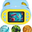 Handheld Microscope for Kids - HTVRONT 1000X Kids Microscope 2.0" HD Screen | 2-in-1 Microscope & Telescope, Kid-Friendly Operation, 4-Hour Extended Battery, Ideal Educational STEM Gift for Kids 3-12