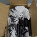 HITOMEN Industrial Iron Pipe Shelves, 2 Set 4-Tier 41.5" Tall 12" Depth, DIY Open Bookshelf Bookcase, Wall Mounted Vintage Retro Shelving, Rustic Farmhouse Pantry Kitchen Storage, Black Shelf Brackets