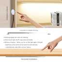 Concealed 12V LED Touch Dimmer Switch, DC 3.7-24V 72W Touch Sensor Stepless Dimming Switches for Smart Home LED Strip Lights, Penetrable Wood, Stone, Glass and More, No Hole Required (White)