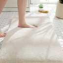 MINIDEAR Bathroom Rugs 32x20 Beige - Thick Memory Foam Bath Mat, Ultra Soft & Plush Fluffy, Non-Slip, Quick Dry, Absorbent Washable Floor Microfiber Mat for Tub, Home Decor Accessories