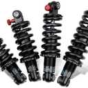 JFOYH Coil+Oil Shock Absorber Adjustable Damping Hydraulic Rear Shocks For MTB/E-Bike/Scoters, 125MM/150MM/165MM/190MM 550LBS/1000LBS/1500LBS