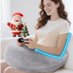 vamorry Gaming Pillow Arm Support Pillow for Bed & Sofa: Ergonomic U-Shaped Lap Pillow with Elbow Rest for Adults & Kids - Reduces Arm Pain & Fatigue During Gaming, Reading, Working & Crocheting
