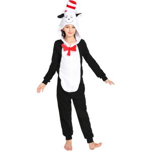 Leadtex Unisex Kids Animal Onesie Cat Costume, Girls Boys Halloween Costumes Cat Animal Onesie for kids (8-10 years)