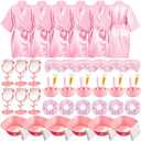 JenPen 6 Set Girls Spa Party Supplies Kids Robes with Accessories Kit Spa Set Party Favors for Spa Party Wedding Birthday
