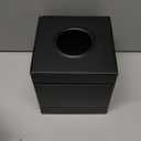 Autumn Alley Farmhouse Black Metal Tissue Box Cover  Industrial Galvanized Heavy Guage Metal Tissue Box Holder  Modern Style Decor Matte Black Bathroom Accessories  Easy Refills