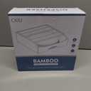 10-inch Paper Plate Dispenser Under Cabinet, Bamboo Paper Plate Holders, Kitchen Counter Vertical Plate Dispensers Holders Countertop Caddy (For 10-inch Plates, Black)