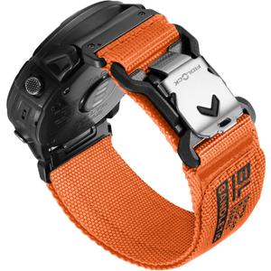 Compatible with Garmin Fenix 7X Pro Band - 26mm Quick Fit Sport Strap with Magnetic Fidlock V-Buckle for Fenix 8 51mm/7X/6X/6X Pro/5X/5X Plus/3 HR/Tactix/Enduro/Instinct 2X/Quatix 3 6X 7X (Orange)