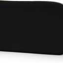 Sakolla Zipper Makeup Brushes Bag For Travel, Make Up Brushes Pouch Case for Makeup Tools, Large Silicone Makeup Brush Holder for Daily Work (Black)
