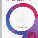 LINGLONG Premium Perforated Paper 8.5 x 11" 6 up per Page White 4-1/4 X 3-2/3" Cardstock 21lb 500 Sheets US Letter paper for Statements, Invoices (6 up per Page White (4-1/4 X 3-2/3"), 500 Sheets)
