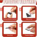 Relaxweex 18 Pairs Thickened A + B Magnetic Tape with Adhesive Backing, Square A B Magnet Paired to Use, Flexible Magnet Strips Adhesive for Crafts Classroom Home Kitchen, 25mmx25mm