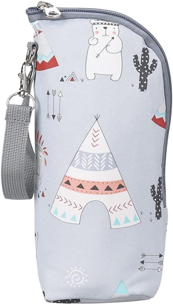 Kisangel Infant Bottle Warmer - Portable Milk Bottle Bag, Insulated, Keeps Warm, Carrying Sleeve Pouch for Newborn Toddler Baby Bottles