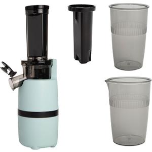 Tasty Slow Juicer, Compact Masticating Juicer with Pulp Separation, Maximum Juice Yield for Fresh, Nutrient-Rich Drinks, Easy Clean-Up & Compact Design, Aqua