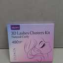 D-Curl Lash Clusters Kit, 480pcs Cluster Eyelash Extensions with Bottom Lashes, 3D Wispy Natural Eyelashes, (40D 50D 100D Mixed, 10-18mm), Includes Bond, Seal, Remover & Tweezer for Beginners